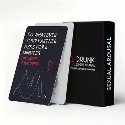 Drunk Lovers Pariskuntien juomapeli - Drunk Desires -korttipeli Musta