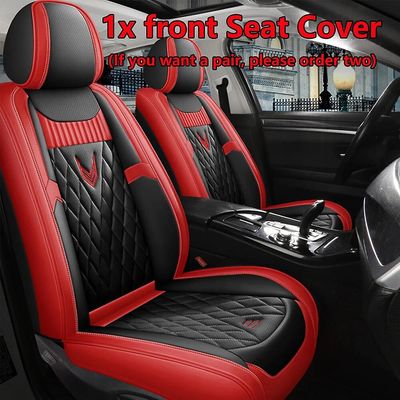 Bilsetetrekk i skinn for Jeep Cherokee WK2 WJ 2004 2014 Patriot Wrangler Compass 2007 2019 Renegade Grand Interiør Tilbehør Svart rød front