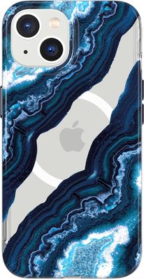 Tech 21 Tech21 Iphone 14 Evo Art yhteensopiva Magsafe-takakotelon kanssa - sininen / valkoinen