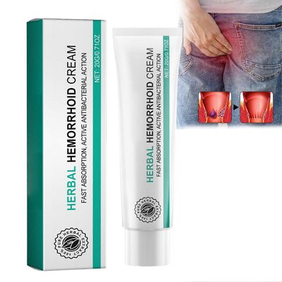 1-3kpl Natural Herbal Hemorrhoid Cream Mieto ja ärsyttämätön peräpukamien hoito polttavan kutinan turvotuksen lievittämiseen 1kpl
