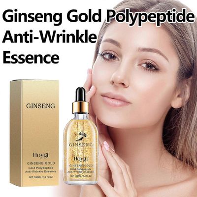 Ginseng Gold Polypeptide Anti-Wrinkle Serum, Skin Rejuvenating Facial Essence Moisture Ginseng Anti Aging Serum palauttaa kiinteyden 1kpl - 100ml