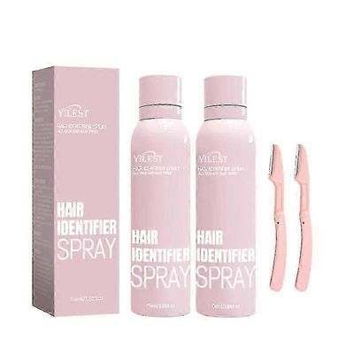 2x Hiustentunnistussuihke Dermaplaning-suihkejauhe kasvojen karvoitukseen, kosteuttava ja ihonhoito Dermaplaner-suihke kasvojen parranajoon