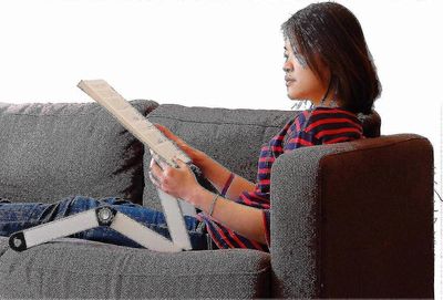 Lukuteline säädettävällä korkeudella ja kallistuksella Ihanteellinen kirjoille/tableteille/asiakirjoille täydellinen oppikirjoille. Alumiini, musta.