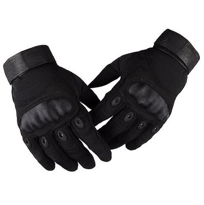 Fuld finger åndbare handsker sort XL