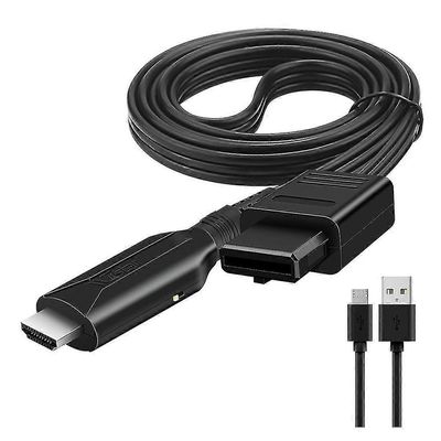 WIISTAR HD N64 HDMI-yhteensopivaan muuntimeen HD Link -kaapeli N64/GameCube/SNES:lle Plug and Play 1080P HDMI-yhteensopiva muunnos Musta