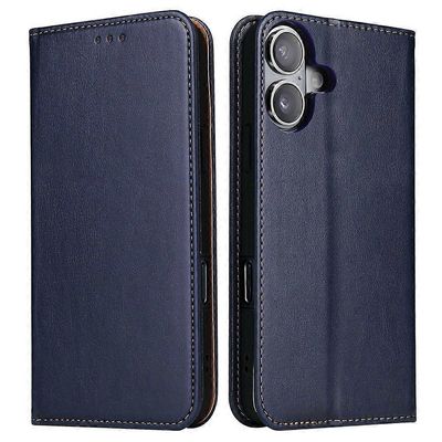 IPhone 16 -kotelolle PU nahkainen käännettävä jalusta lompakon kansi - sininen Monivärinen Blue