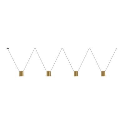 LEDS-C4 Lighting Loft dekorative hængende loft vedhæng mat sort malet guld 4x E27 / 175cm x 800cm