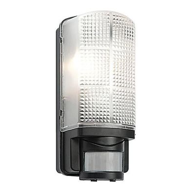 Saxby Lighting (Poole) Bevægelse 1 Lys Udendørs PIR væg lys matteret, sort IP44, E27