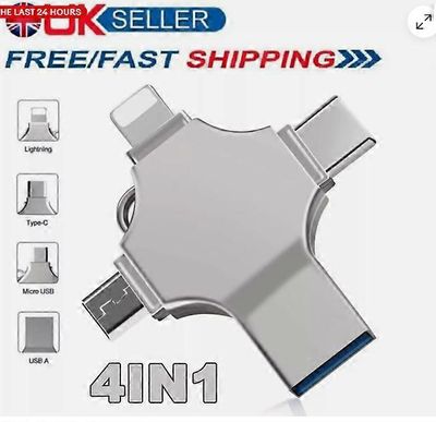 2TB 1TB 4in1 Flash Drive Photo Storage Stick OTG iPhonelle Samsung Android PC