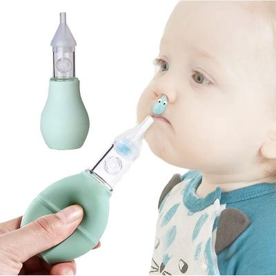 Baby Nasal Aspirator Silikone Dobbeltventil Anti-tilbageløb Lindre okklusion