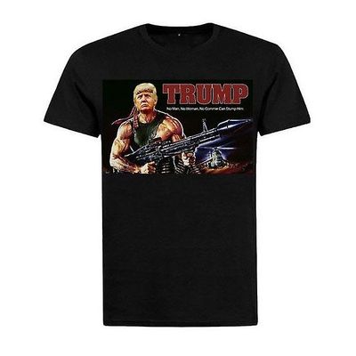 RockShark Sjov Trump T-shirt Rambo Sort L