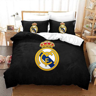 Kerota Jalkapallojoukkueen logo pussilakana, 100% mikrokuitu, 3D digitaalinen painettu vuodevaatteet, 2 kpl Single135x200cm