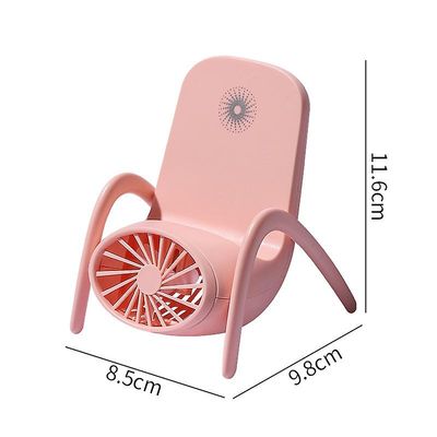 Handuo Mini Personlig Fan-Mobiltelefon Holder-Usb håndholdt hængende ventilator, Hastigheder Ultra Quiet PINK