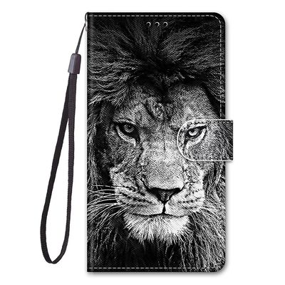 Gangxun Case For Huawei P50 Malet Læder Cover Magnetisk Lukning - Lion