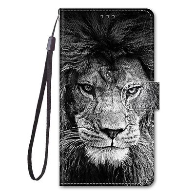 Gangxun Sag til Samsung Galaxy A02s Malet Læder Cover Magnetisk Lukning Lion