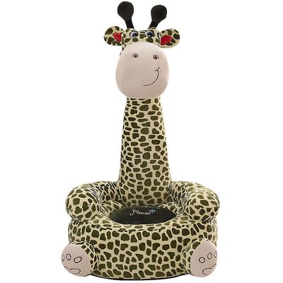 Fylt Dyr Sofa Stol For Barn joying-giraffe-grønn