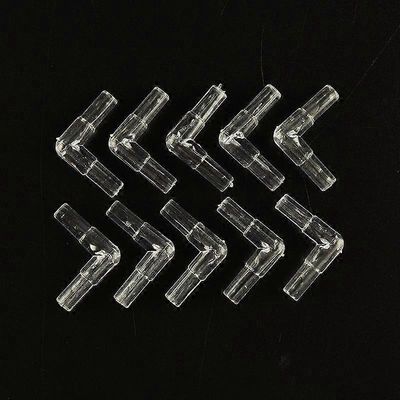 10 kpl kirkasta kyynärpääliitintä muoviseen akvaarion ilmaletkuliittimeen läpinäkyvä