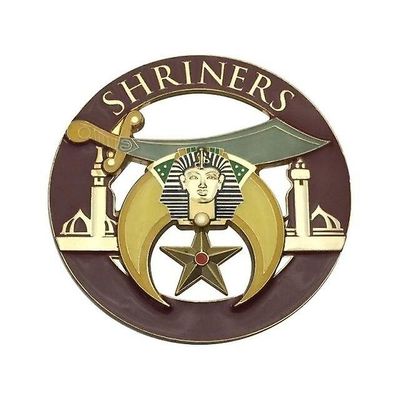 Bricks Masons Shriners minareter sort bil emblem Rød