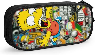 Kerota S-im-ps-on laukku kynäkotelo kestävä paperitavarapussi taitettava kynäpussi koulun toimisto kynälaukku suurikapasiteettinen lyijykynä kotelo...