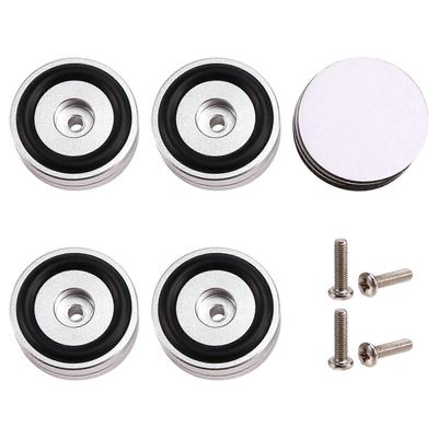 4PCS HiFi levysoittimen eristys jalat jalustakaiuttimet piikit äänityynyt, vahvistimelle / kaiuttimelle / kääntöpöydälle Hopea