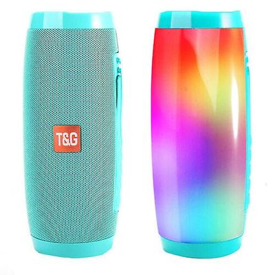 bærbar Bluetooth høyttaler stereo subwoofer pc mobil ledet musikk boks lydboks - vis original tittel Lys blå