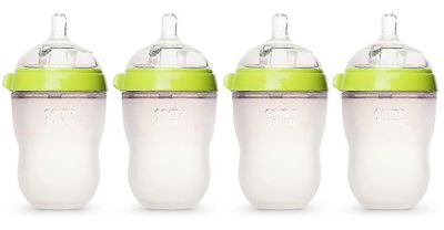 Comotomo Natural Feel -tuttipullo, 4 kpl (vihreä, 8 Oz)