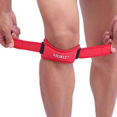 Varychmoo Justerbar knæpude knæsmerter Relief Patella stabilisator Brace Support Sport Rød