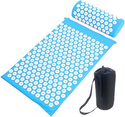 Yoga Massage Mat Akupressur Mat, Himmel blå farve