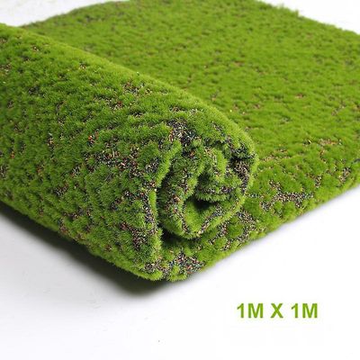 100x100cm kunstig mos Falske grønne planter Faux Moss Græs Farverig pletmos