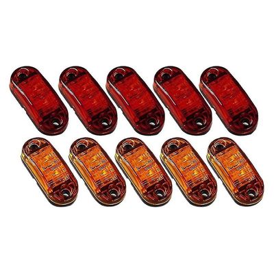 5x +5x punainen led-auton perävaunu Rv soikea 2,5 tuuman sivuvälysmerkkivalo