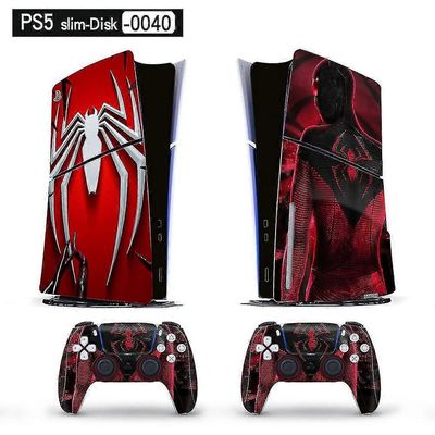 Playstation 5 Slim Ps5 Slim Miles Spider Man Skin tarra- ja ohjaintarrasarja, naarmuuntumaton (levy-0040)