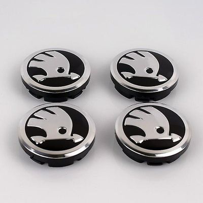 SK03- 56mm 4-pakning Center Deksler Skoda Silver One Size
