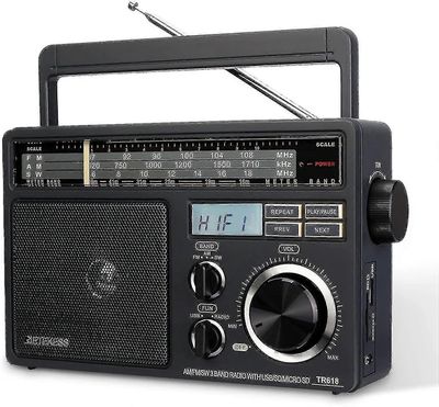 am fm -radio, kannettava lyhytaaltoradio, tuki usb, sd / tf-kortti, kuulokeliitännällä, vaihtovirralla tai paristokäyttöisellä, sopii eläkeläisille...
