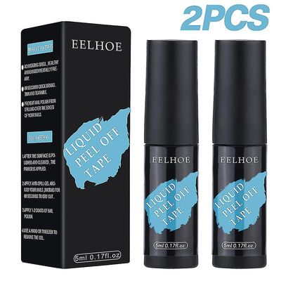 1/2 stk flytende negleskrelle av gel spiker latex tape base frakk finger neglebånd omsorg beskyttelse verktøy Hvit 2pcs