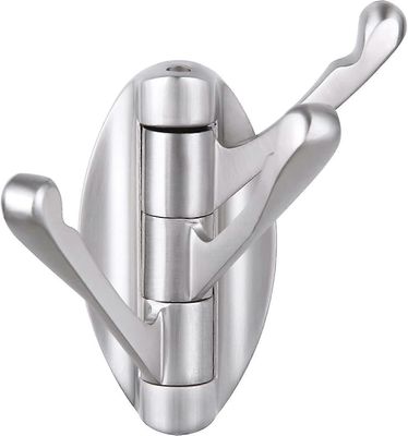 Taitettava pyyhekoukku harjattu nikkeli, kulma yksinkertainen metalli 3 varren kääntyvä koukku, joustava kylpytakkikoukku, tilaa säästävä seinäkouk...