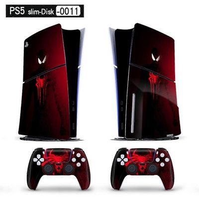 Heyone Playstation 5 Slim Ps5 Slim Spider Man Adhesive Skin Tarra- ja ohjaintarrasarja, naarmuuntumaton (levy)
