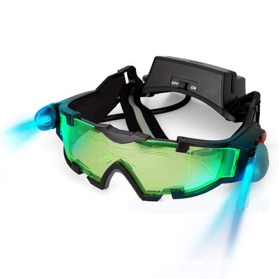 Lauwodun Led Anti-sand og støv impact resistant ski riding bungee med Night Vision beskyttelsesbriller 19*15*6cm