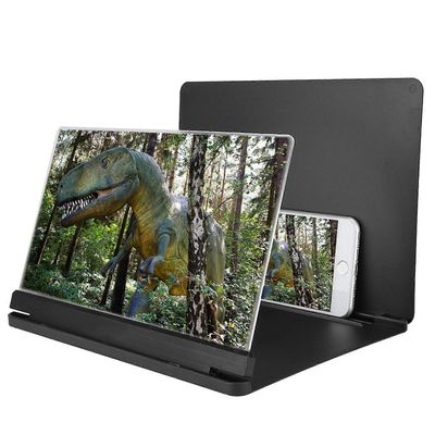 12 tuuman suurennuslasi puhelimen näytön suurennuslasille HD 3D musta