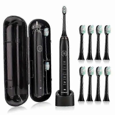 Sarmocare S100 IPX7 vedenpitävä kannettava Sonic-sähköhammasharja 8 harjaspäällä