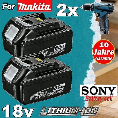 2stk udskiftning til Makita batteri 18v kompatibel med Makita batteri 18v