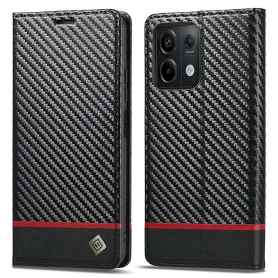 LC.IMEEKE Xiaomi Redmi Note 13 Pro 5G nahkakotelo hiilikuitutekstuuri lompakon jalustan kansi Monivärinen Style A Xiaomi Redmi Note 13 P