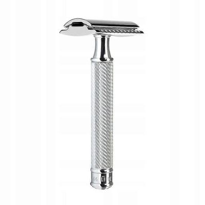 Kaksiteräinen partakoneen terä Muhle perinteinen 1 kpl. harmaa