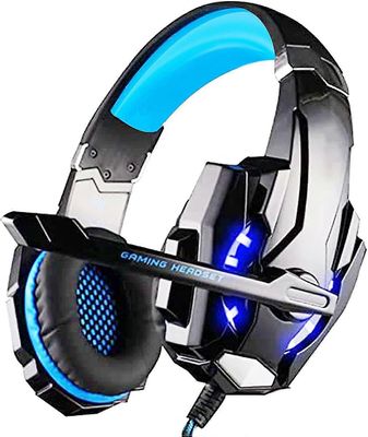 Pelikuulokkeet Ps4 Xbox One -kuulokkeille, joissa on stereo surround-ääni, ps4-pelikuulokkeet mikrofonilla ja led-valoääntä vaimentavat pelikuulokk...