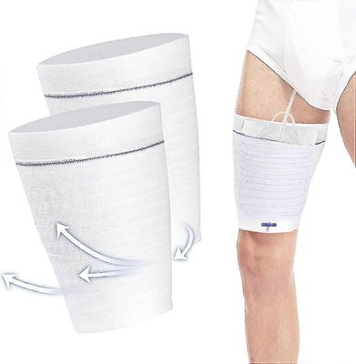 Pestävä ja uudelleenkäytettävä katetrin jalkapussin pidike (2 kpl, jalan ympärysmitta 36-55cm)