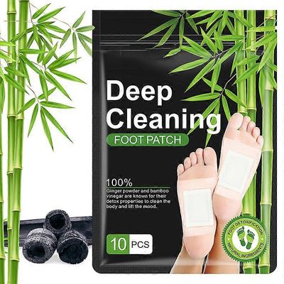 Koiruoho Bambu Charcoal Foot Patch Detoxify toksiinit lievittää stressiä Jalkatarra Professional Body Health Care Tarvikkeet Uutta
