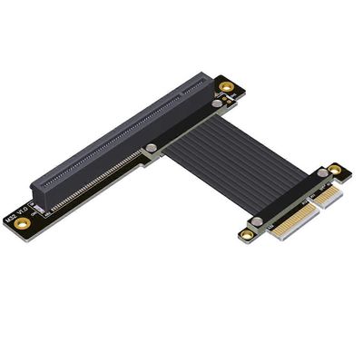 PCI-E 4.0 X4 - X16 nousukaapeli PCI Express -näytönohjaimen jatkokaapeli Gen4 64G/ RTX3090 RX6:lle Musta