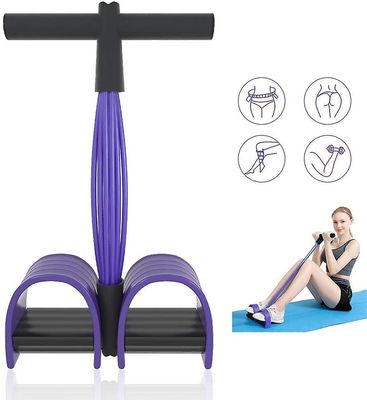 Linkrunning Multifunktionsbånd Opgradering 6 rør Elastisk fitness med pedalhåndtag Latex stræktov modstandsudstyr til hjemmegymnastikkontoret