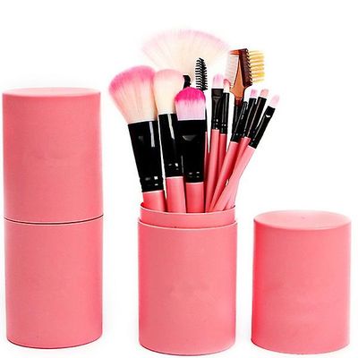 12stk Professionelle makeupbørster Sæt Make Up Værktøjssæt Pulverblanding Skygge Kosmetisk skønhedsbørste med holder