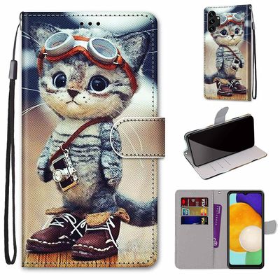 Foxdock Sag til Samsung Galaxy A13 4g Creative Pattern Tui magnetisk kort holder tegnebog - Killing