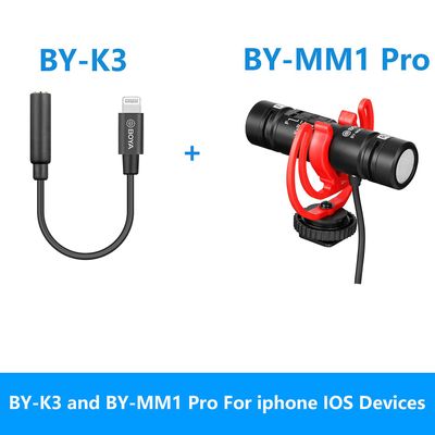 Boya kondensator haglgevær mikrofon Professional Studio Mini Mic med stødmontering til Iphone Android PC DSLR kamera Vlog-optagelse MM1 PRO-K3